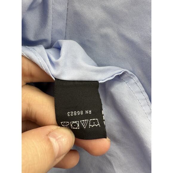 Architect Mens Shirt Size Medium 15-15 1/2 Blue Short Sleeve Button Up Collared - Picture 6 of 13